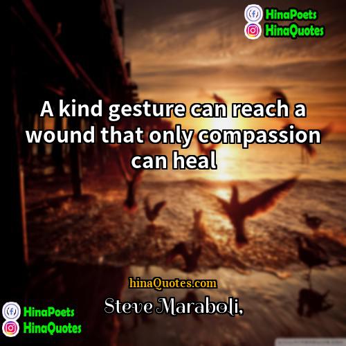 Steve Maraboli Quotes | A kind gesture can reach a wound
